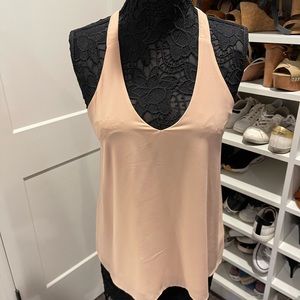 Blush chiffon sleeveless top